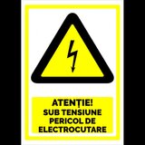 Indicator pentru atentie sub tensiune pericol de electrocutare