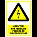 Indicator pentru atentie sub tensiune pericol de electrocutare